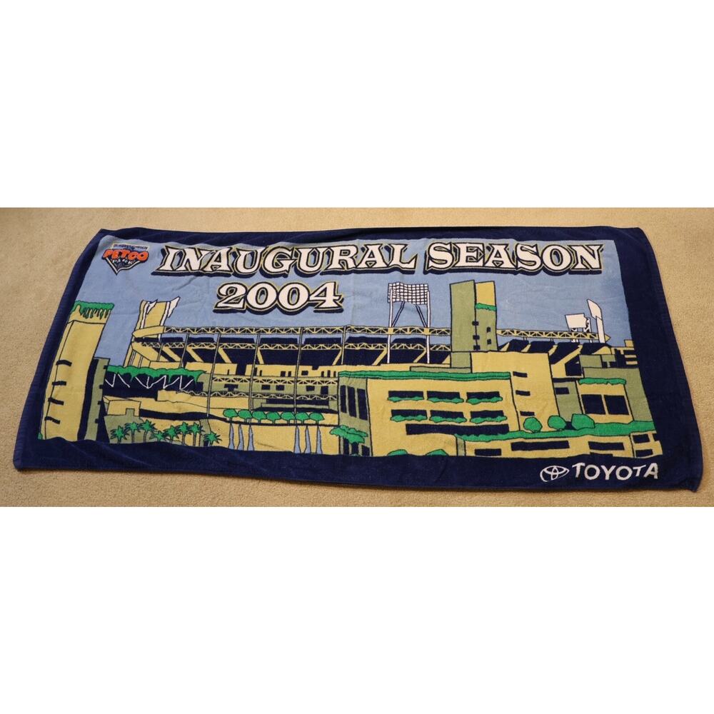 San Diego Padres Beach Towel Petco Park Inaugural Season 2004 Toyota